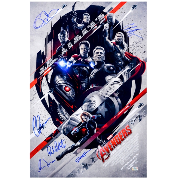  Chris Evans, Chris Hemsworth, Jeremy Renner and Avengers Cast 2015 Avengers: Age of Ultron 16x24 Poster