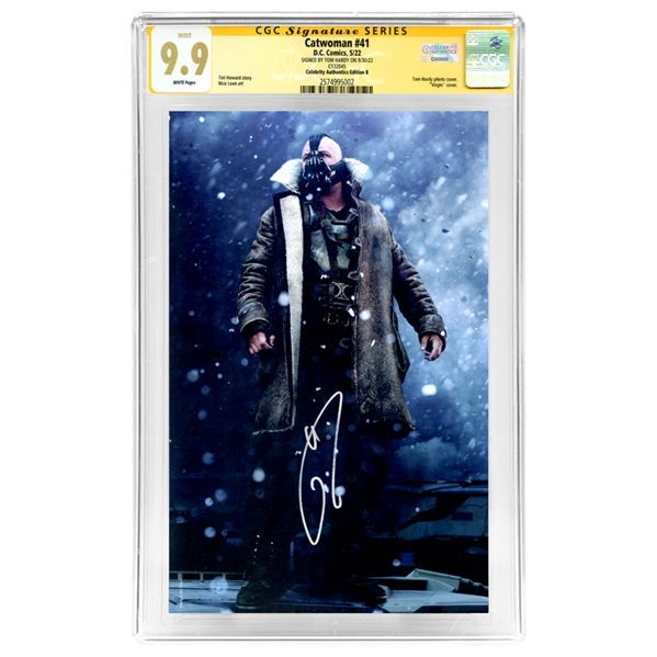 Tom Hardy Autographed 2022 Catwoman #41 CA Exclusive Variant CGC SS 9.9 (mint) * Rare Photo Cover!