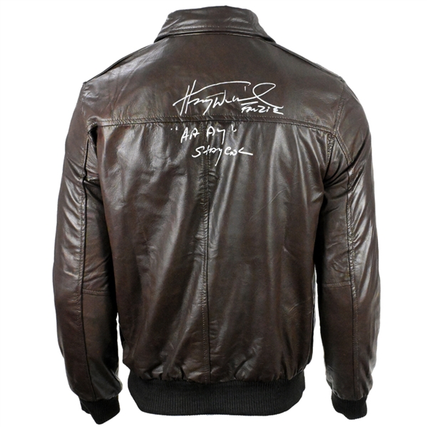  Henry Winkler Autographed Happy Days Fonzie Leather Jacket