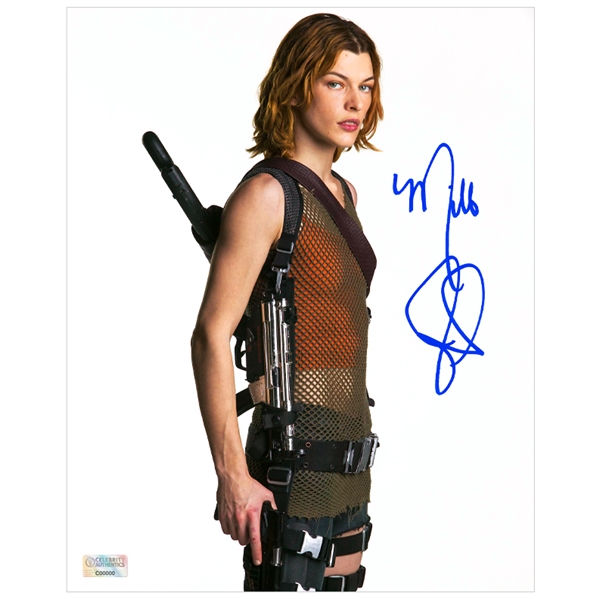 Milla Jovovich Autographed 2004 Resident Evil Apocalypse Alice 8x10 Studio Photo