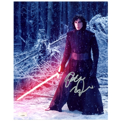 Adam Driver Autographed Star Wars Kylo Ren Unmasked 8x10 Photo