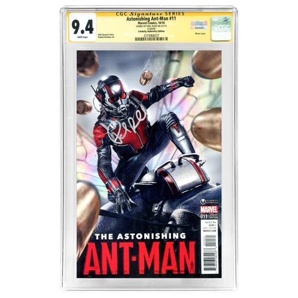 Paul Rudd Autographed Ant-Man #11 Celebrity Authentics Variant CGC SS 9.4