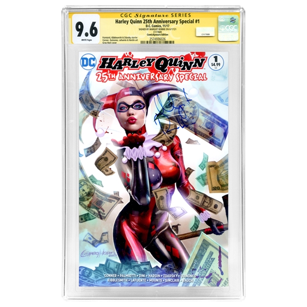  Margot Robbie 2017 Autographed Harley Quinn 25th Anniversary Special #1 CGC SS 9.6 Comic  