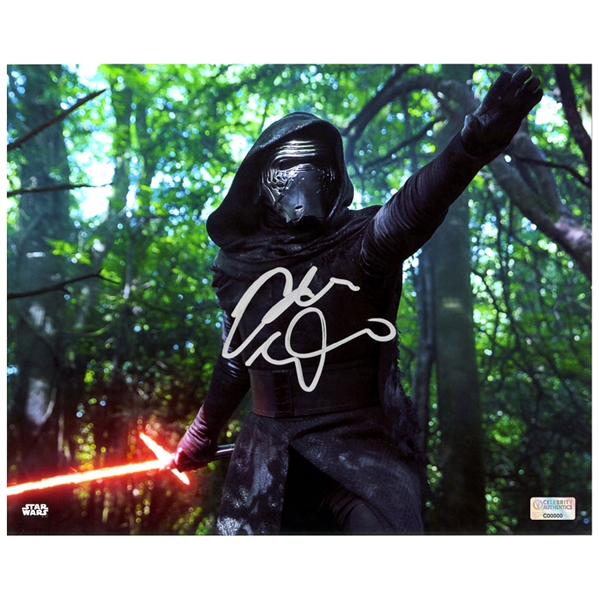 Adam Driver Autographed Star Wars The Force Awakens Takodana 8x10 Scene Photo