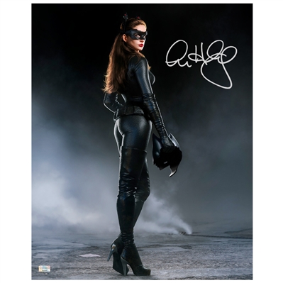 Anne Hathaway Autographed 2012 The Dark Knight Rises Catwoman Selina Kyle 16x20 Photo