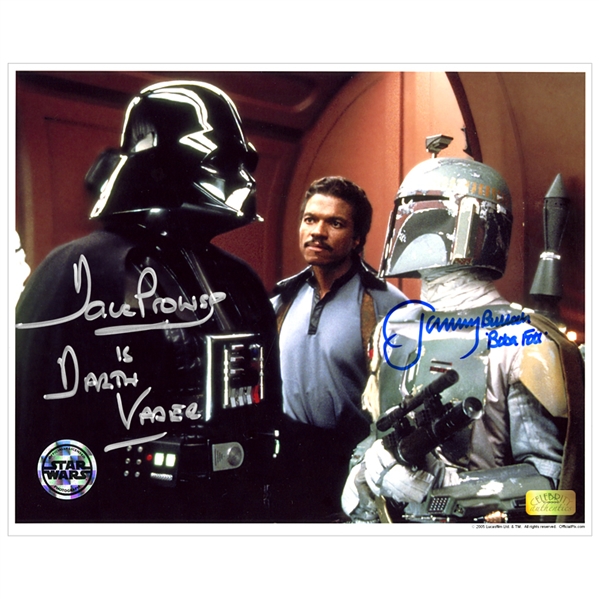 David Prowse and Jeremy Bulloch Autographed Star Wars Cloud City 8x10 Photo