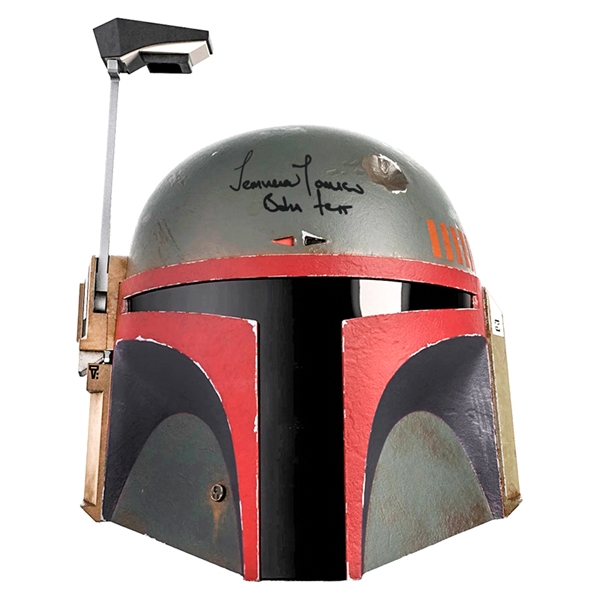  Temuera Morrison Autographed Star Wars The Black Series Boba Fett Re-Armored Premium Electronic Helmet