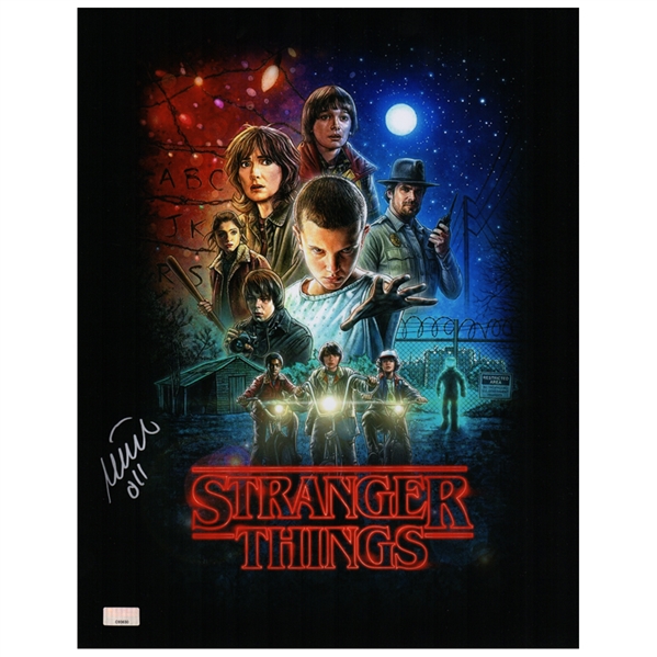  Millie Bobby Brown Autographed Stranger Things 11x14 Poster Art Photo