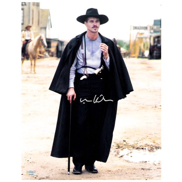 Val Kilmer Autographed Tombstone Doc Holliday 11x14 Scene Photo