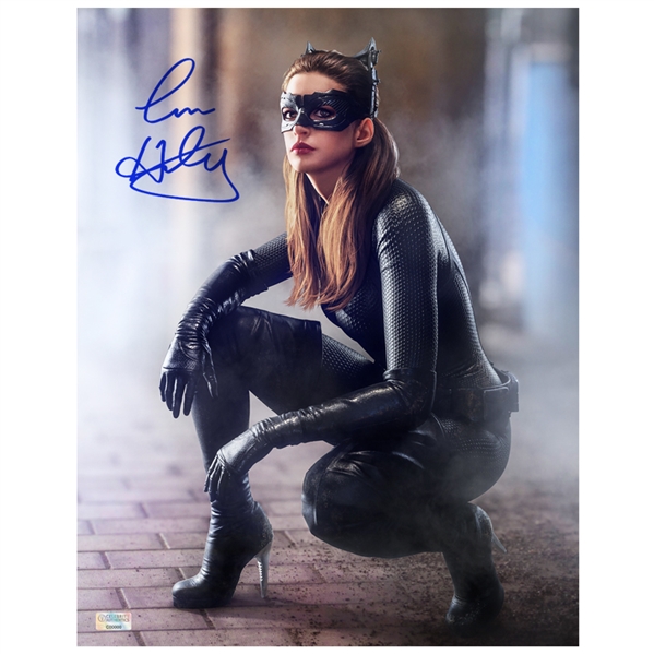 Anne Hathaway Autographed 2012 The Dark Knight Rises Catwoman 11x14 Photo