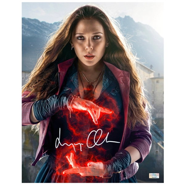  Elizabeth Olsen Autographed Marvel Scarlet Witch 11x14 Photo