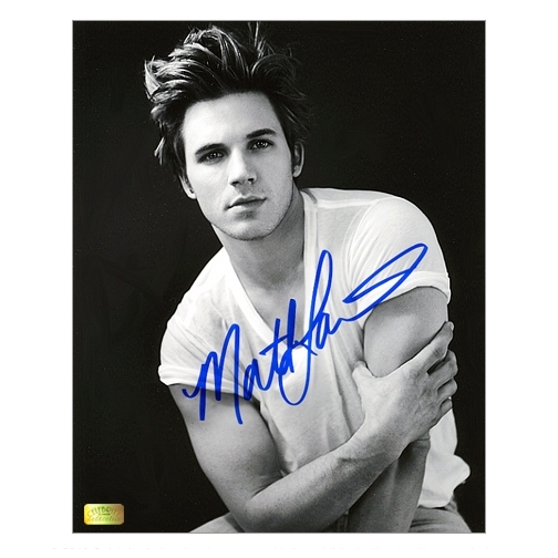 Matt Lanter Autographed 8×10 Black and White Portrait Photo