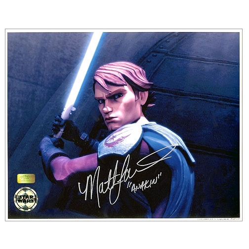  Matt Lanter Autographed Star Wars: The Clone Wars Anakin 8x10 Photo