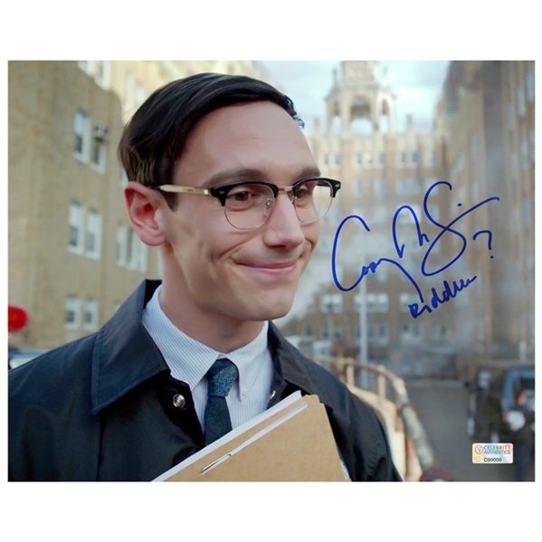  Cory Michael Smith Autographed Gotham 8x10 Scene Photo