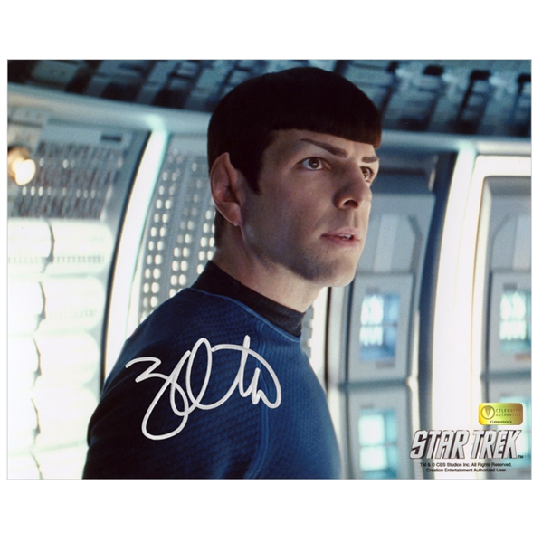 Zachary Quinto Autographed 8x10 Star Trek First Officer Spock Photo