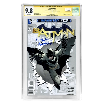 Val Kilmer Autographed 2012 The New 52 Batman #0 CGC SS 9.8 with Batman Inscription (mint)