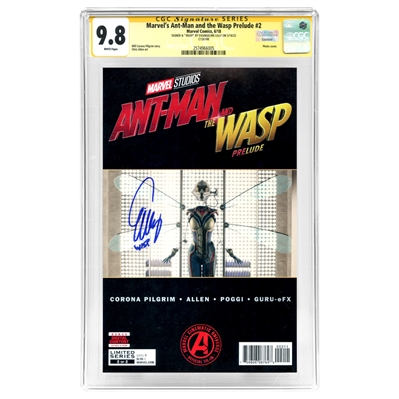 Evangeline Lilly Autographed Marvels Ant-Man and the Wasp Prelude #2 CGC Signature Series 9.8