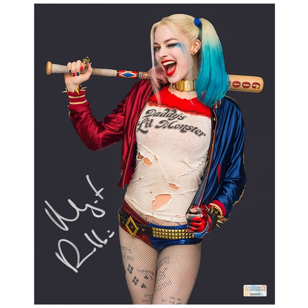  Margot Robbie Autographed Suicide Squad Harley Quinn 8x10 Studio Photo