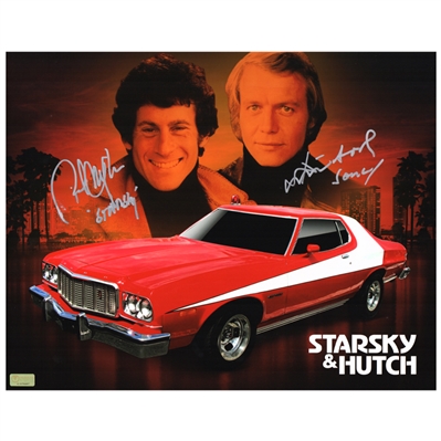 Paul Michael Glaser & David Soul Autographed Starsky & Hutch Gran Torino Tribute 11x14 Photo