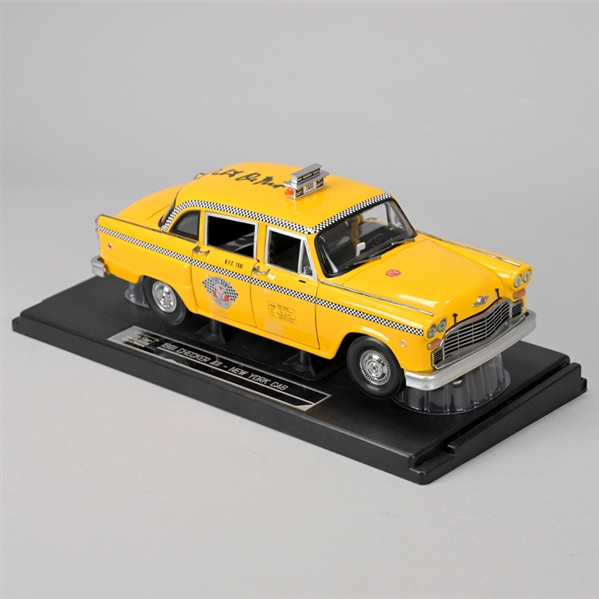 Robert De Niro Autographed 1976 Taxi Driver 1:18 Scale Yellow Die-Cast New York City Checker Taxi Cab