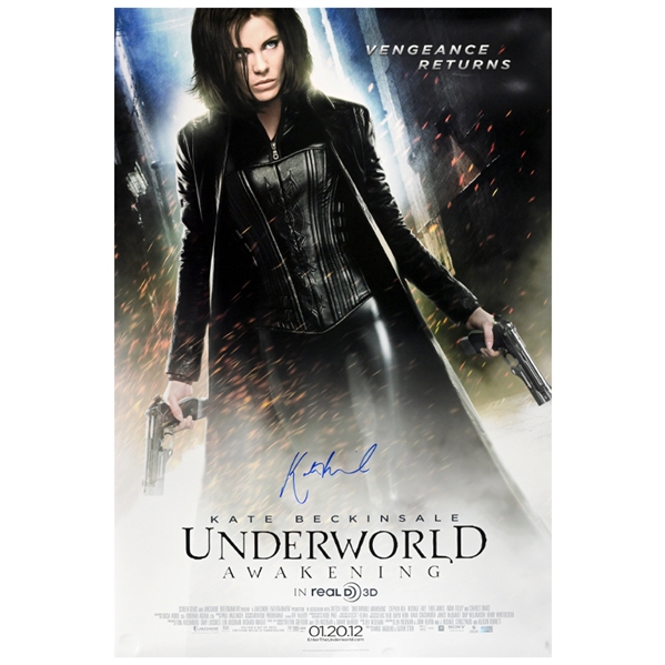 Kate Beckinsale Autographed 2012 Underworld: Awakening Selene Original 27x40 Double-Sided Movie Poster