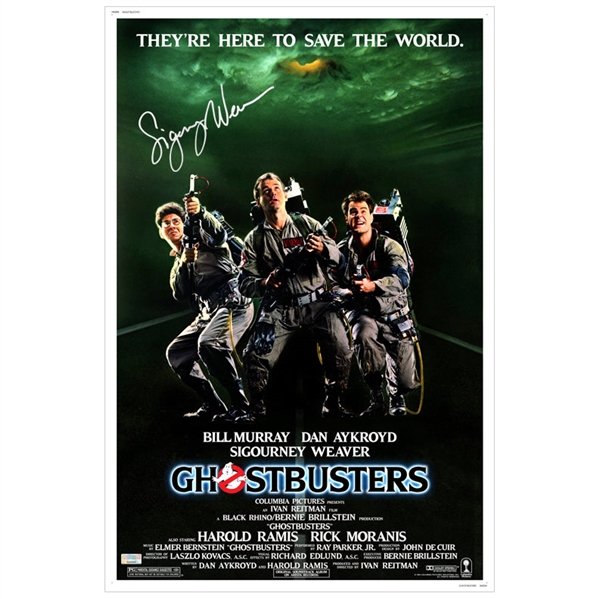 Sigourney Weaver Autographed Ghostbusters 16x24 Poster