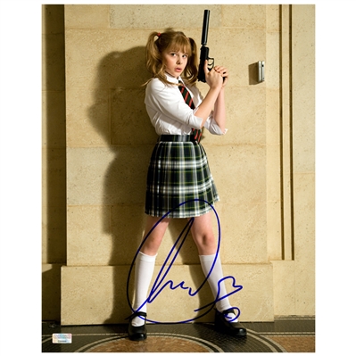  Chloe Grace Moretz Autographed Kick-Ass Hit-Girl School Girl 11x14 Photo