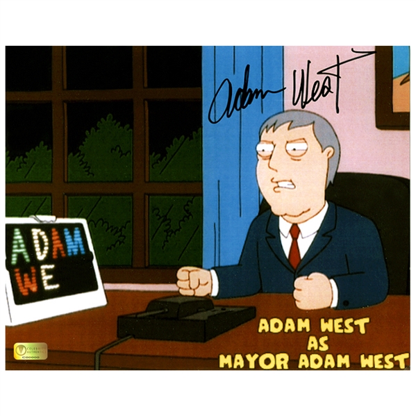  Adam West Autographed 8x10 Family Guy Mayor Adam West Photo