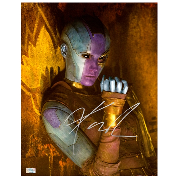  Karen Gillan Autographed 2017 Guardians of the Galaxy Vol 2 Nebula 11x14 Scene Photo