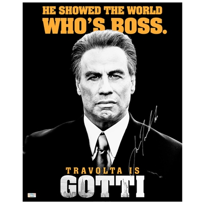 John Travolta Autographed John Gotti Whos Boss 16x20 Poster