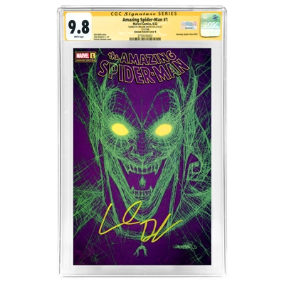 Willem Dafoe Autographed 2022 Amazing Spider-Man #1 Pat Gleason Green Goblin Variant Cover CGC SS 9.8