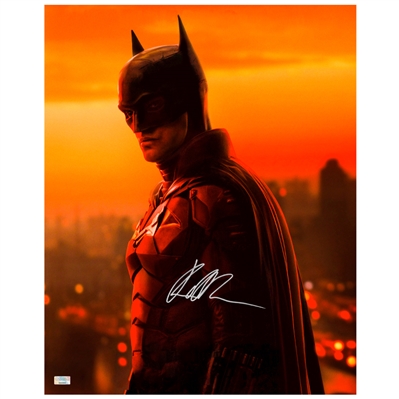 Robert Pattinson Autographed 2022 The Batman Gothams Caped Crusader 16x20 Photo