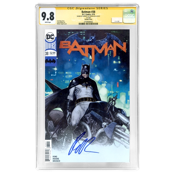 Robert Pattinson Autographed Batman #38 Variant Cover CGC SS 9.8