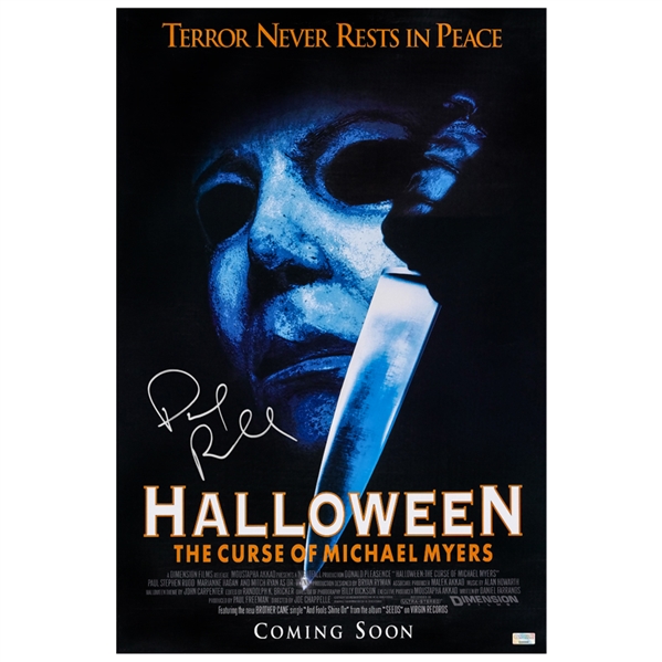  Paul Rudd Autographed Halloween: The Curse of Michael Myers 16×24 Poster