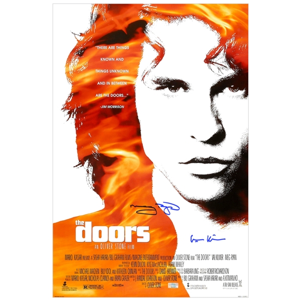  Val Kilmer and Meg Ryan Autographed The Doors 16x24 Movie Poster