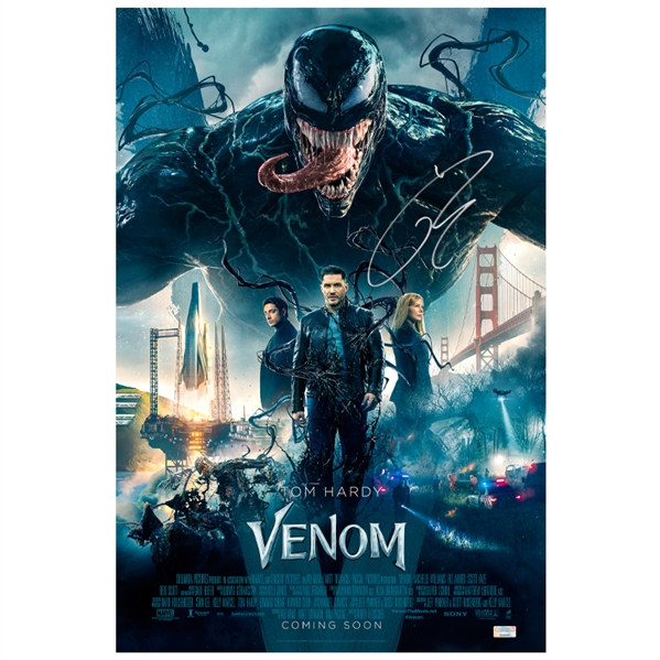  Tom Hardy Autographed 2018 Venom 16x24 Movie Poster