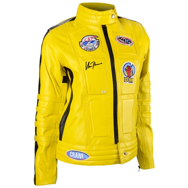 Uma Thurman Autographed Kill Bill The Bride Leather Motorcycle Jacket