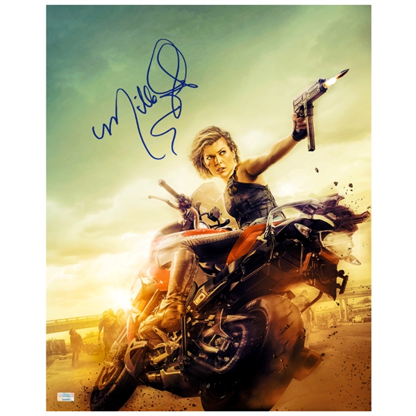  Milla Jovovich Autographed 2016 Resident Evil: The Final Chapter Escape 16x20 Photo