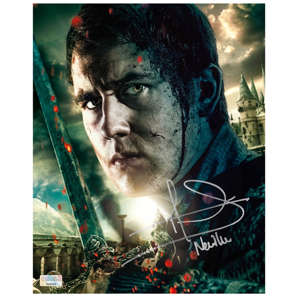 Matthew Lewis Autographed Harry Potter Neville Longbottom Portrait 8x10 Photo