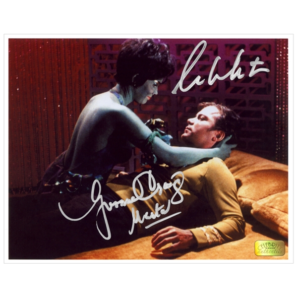 William Shatner, Yvonne Craig Autographed Star Trek Captain Kirk and Marta 8x10 Photo