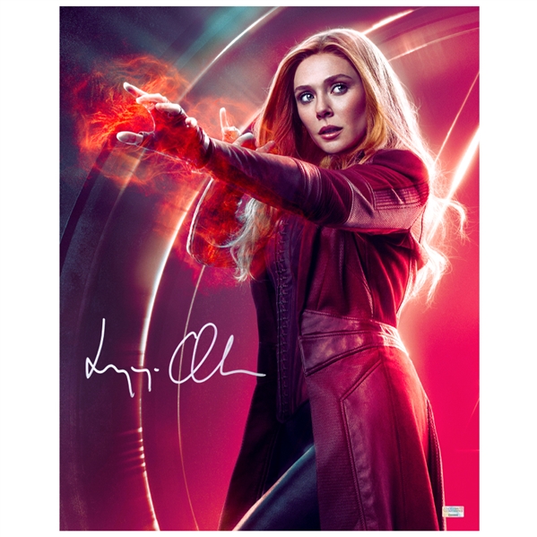  Elizabeth Olsen Autographed Scarlet Witch 16×20 Infinity Witch Photo