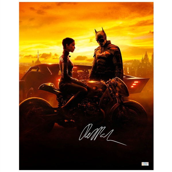 Robert Pattinson Autographed 2022 The Batman Gothams Defenders 16x20 Photo