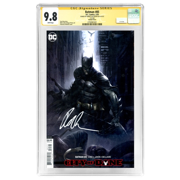 Robert Pattinson Autographed 2020 Batman #85 Variant Cover CGC SS 9.8 (mint)