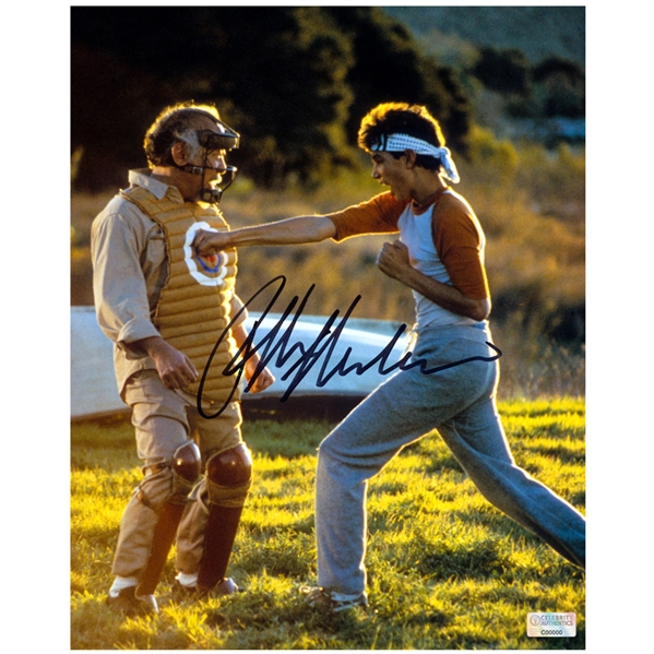  Ralph Macchio Autographed Karate Kid with Mr. Miyagi 8x10 Photo