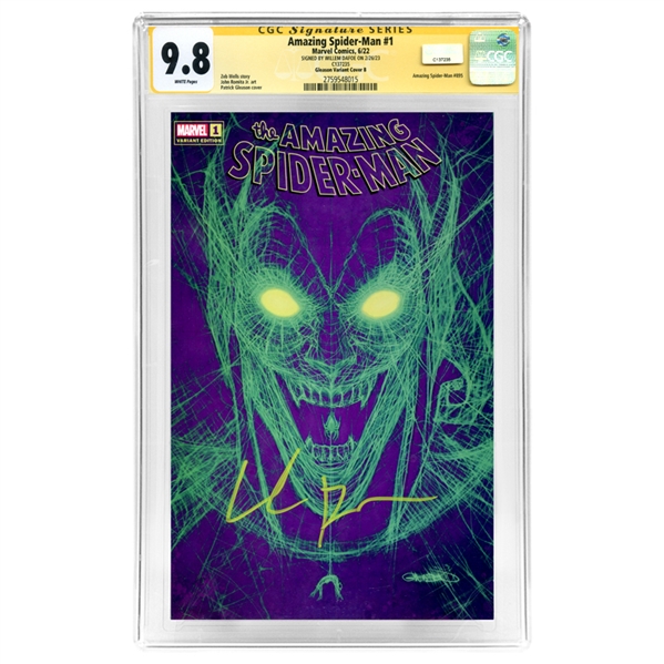 Willem Dafoe Autographed 2022 Amazing Spider-Man #1 Green Goblin CGC SS 9.8