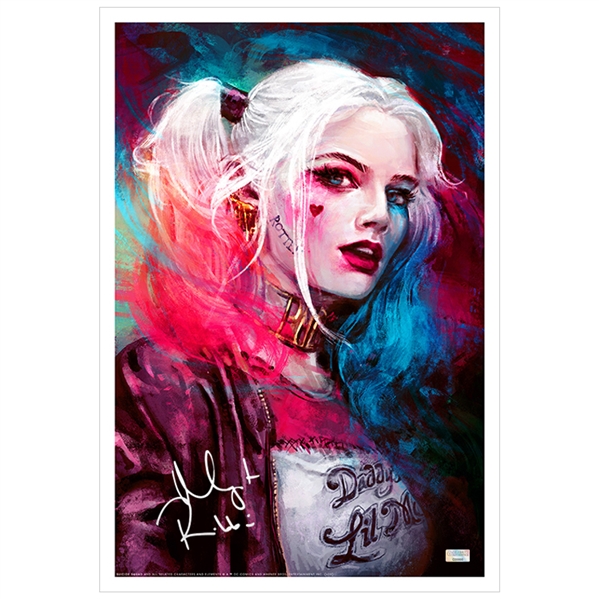  Margot Robbie Autographed Alice Zhang Harley Quinn Hit Me With Your Best Shot 13×19 Giclée Print