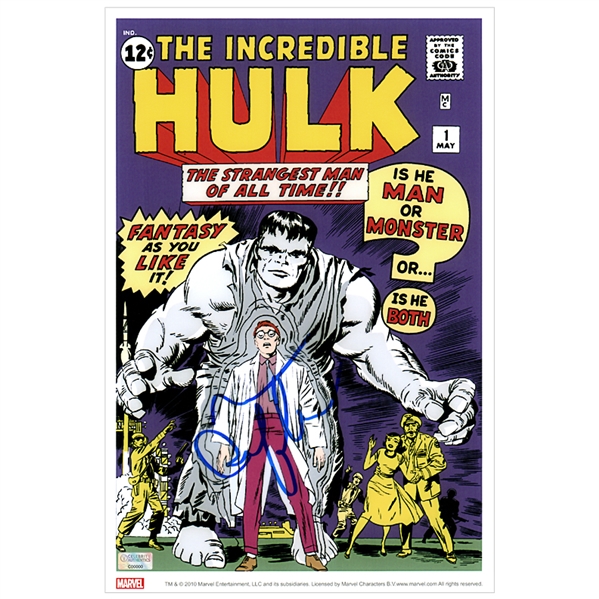 Mark Ruffalo Autographed The Incredible Hulk #1 Comic Cover 8x12 Photo