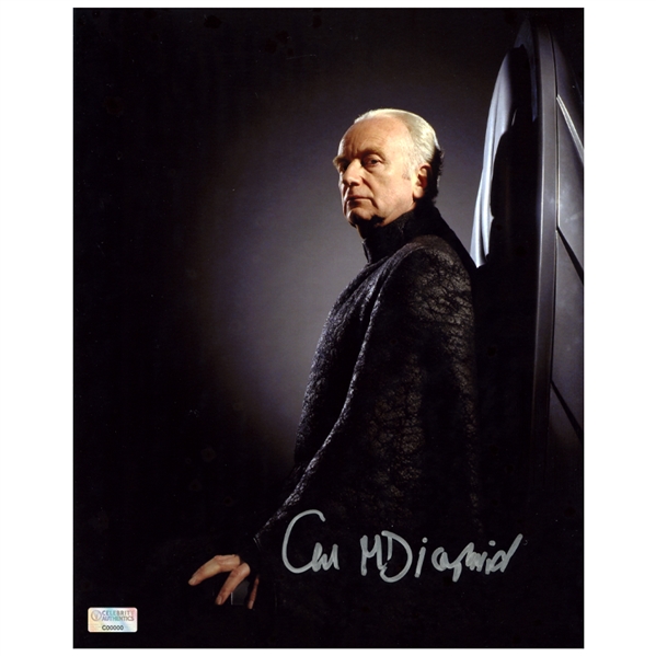 Ian McDiarmid Autographed Star Wars Emperor Palpatine Throne 8x10   Photo