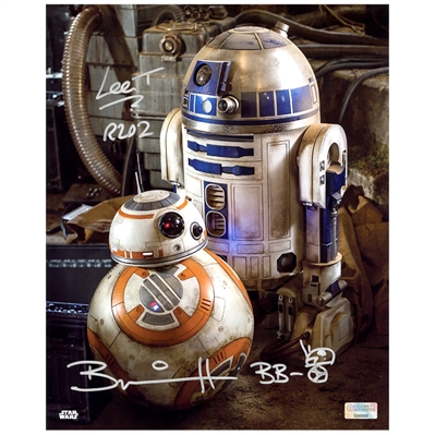  Brian Herring and Lee Towersey Autographed Star Wars: The Force Awakens Droids 8x10 Photo