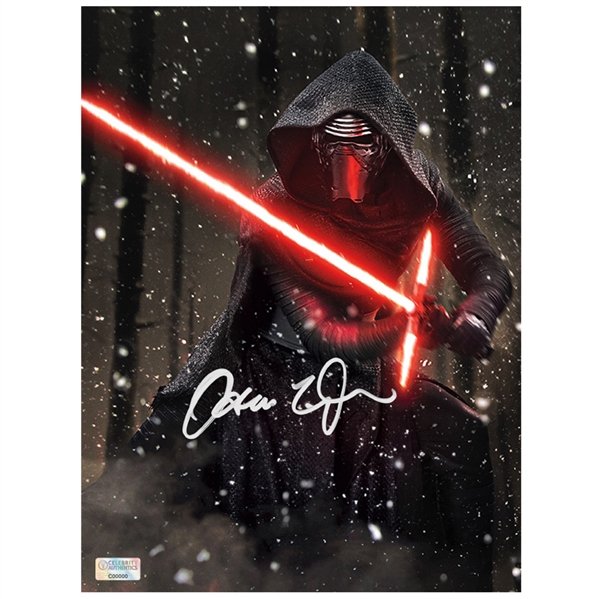 Adam Driver Autographed Star Wars: The Force Awakens Kylo Ren Starkiller Base 8x10 Photo